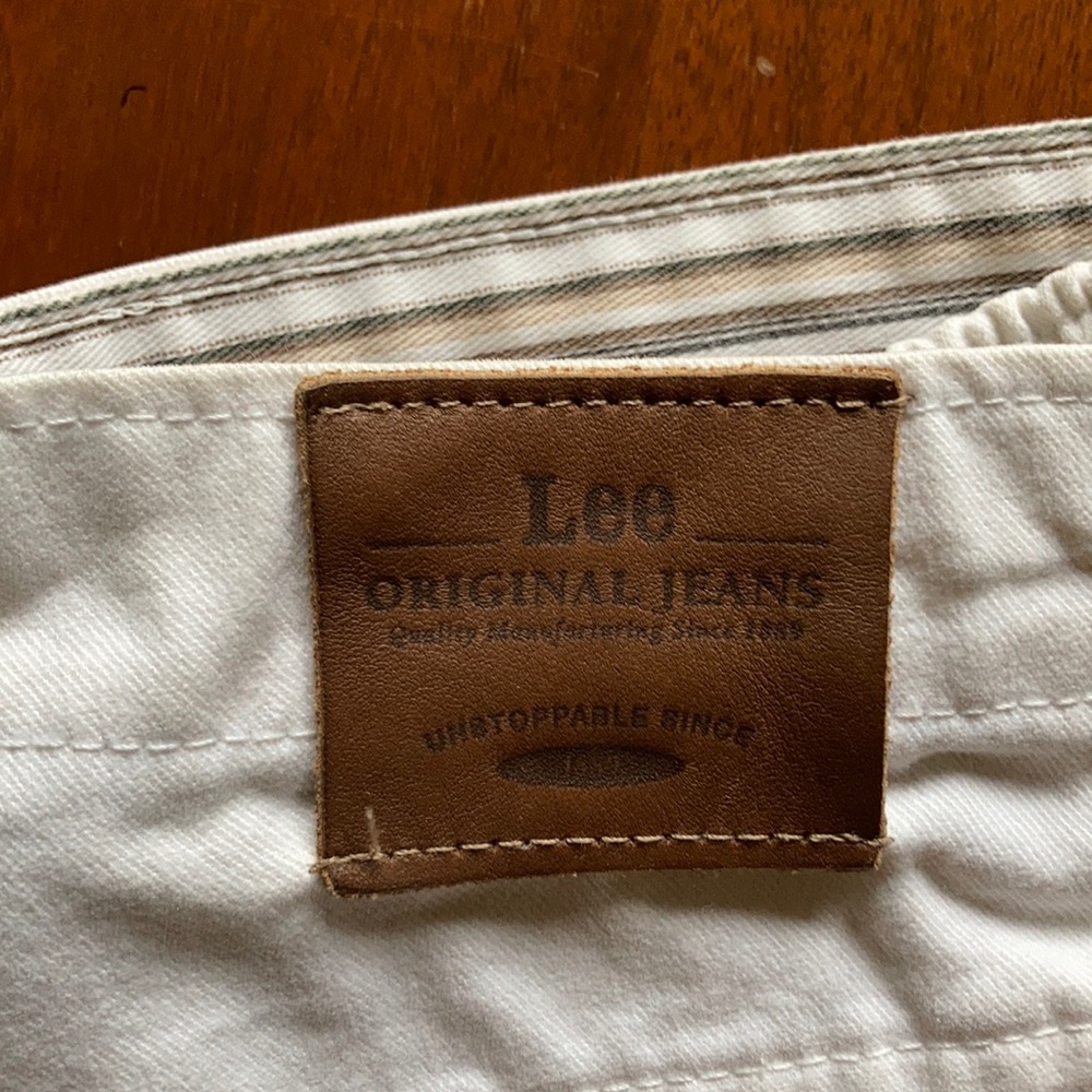 Lee straight leg white jeans